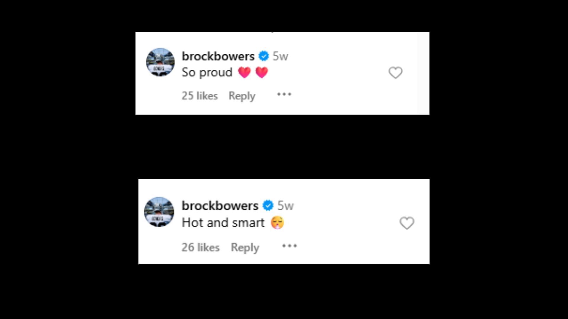 Cameron Newell's Graduation post received replies from boyfriend Brock Bowers. (Photo via Cameron Newell's Instagram post)
